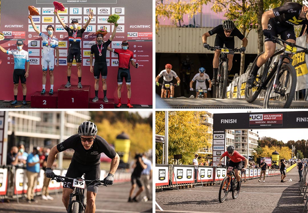 Podium for Simon Gegenheimer at the Eliminator World cup in Waregem, Belgium