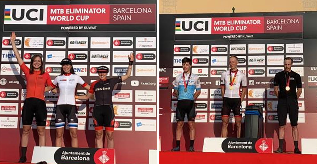 Two podiums for MTB Racing team at the Eliminator World cup in Barcelona