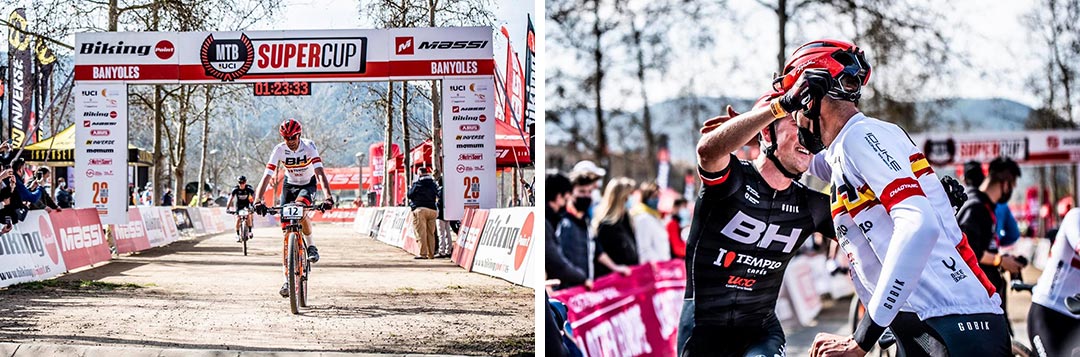 Podium for David Valero and Rocio del Alba Garcia Martinez in Banyoles