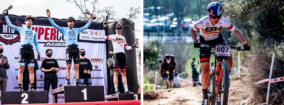 Podium for David Valero and Rocio del Alba Garcia Martinez in Banyoles