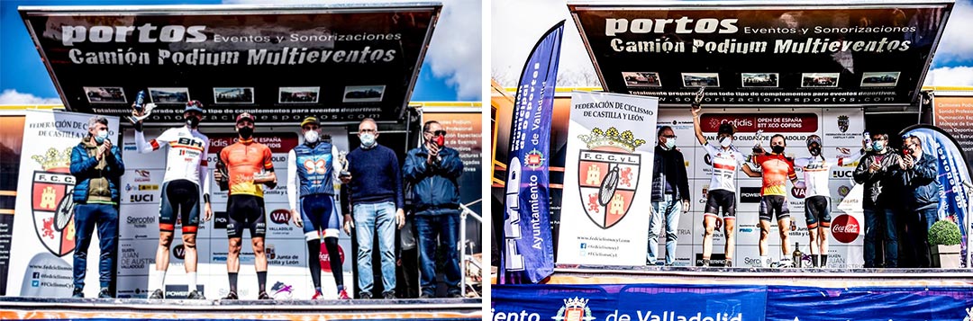 Podium for Rocio Martinez and David Valero at the UCI C2 Open Espania XCO in Valladolid