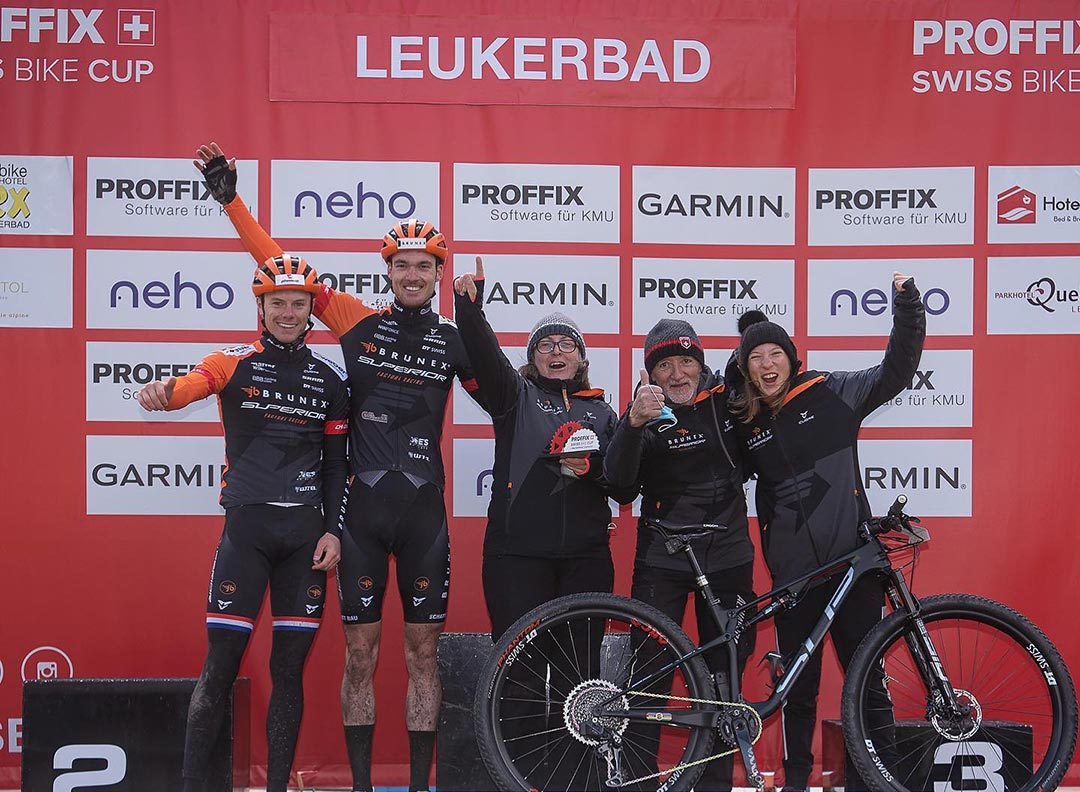 Finn Treudler wins the Junior race at the Swiss Cup in Leukerbad