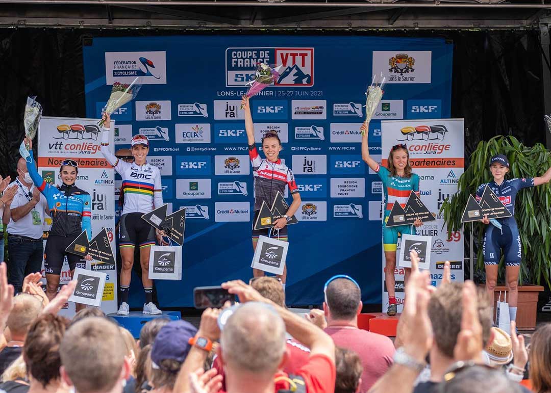 Podium for Helene Clausel at the UCI HC in Lons le Saunier
