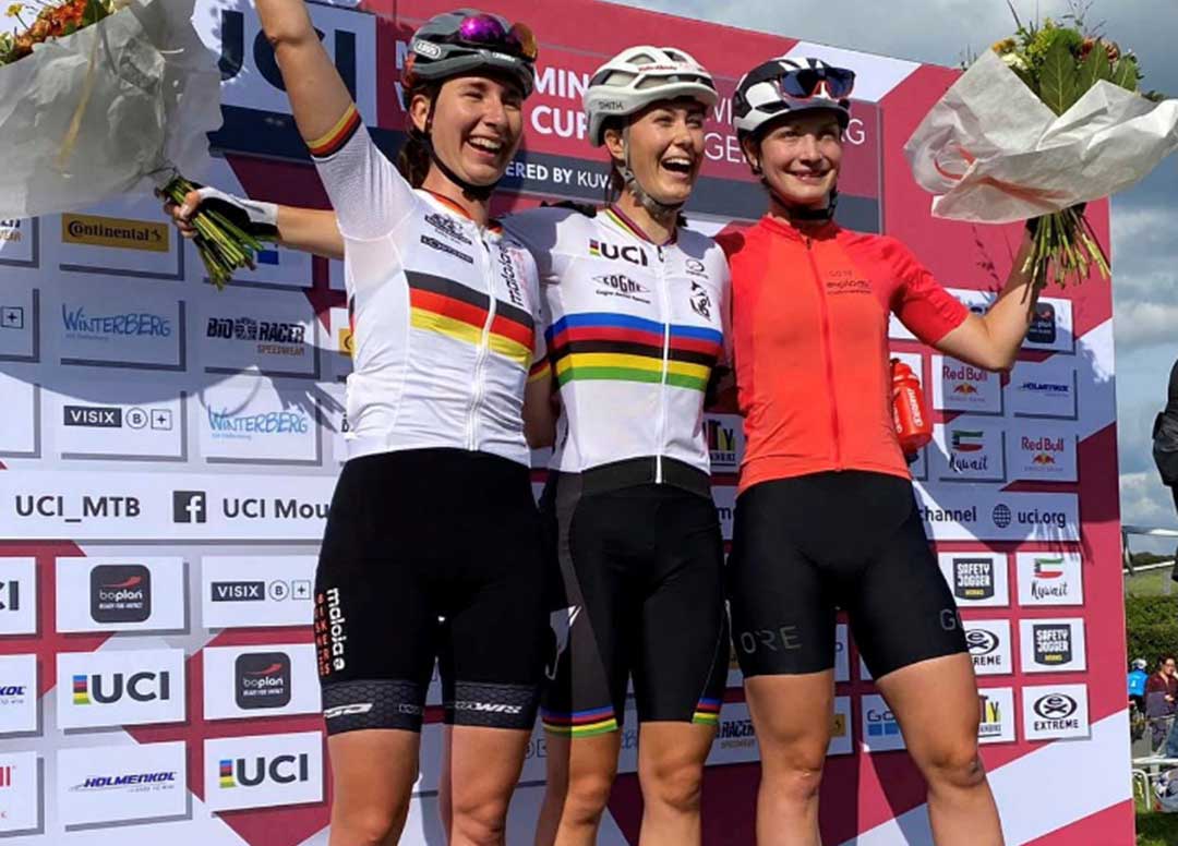 Podium for Marion Fromberger at the Eliminator World Cup in Winterberg