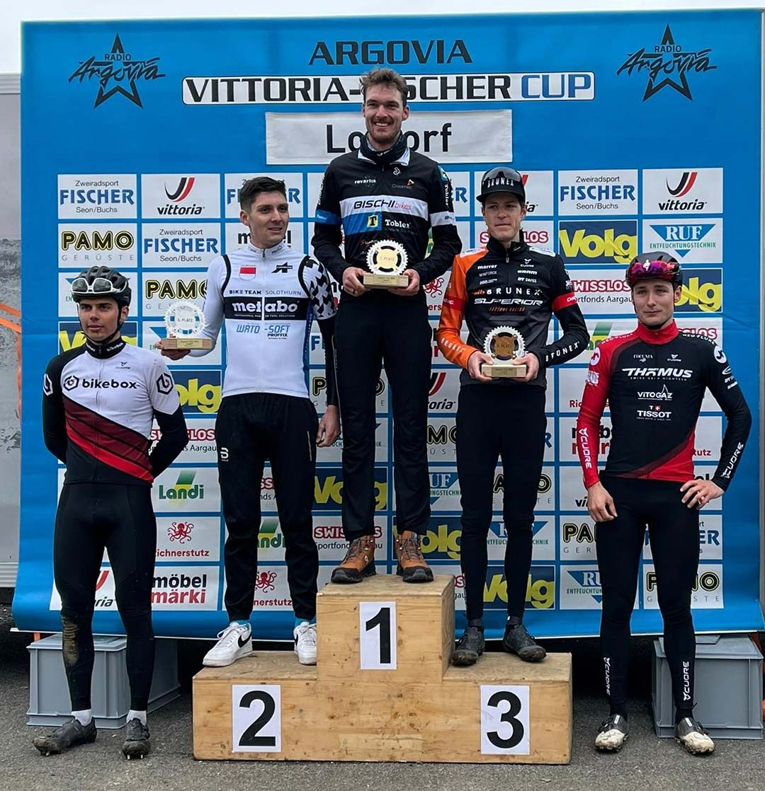 Podium for Finn Treudler at the Argovia Vittoria Fischer Bike Cup in Loosdorf