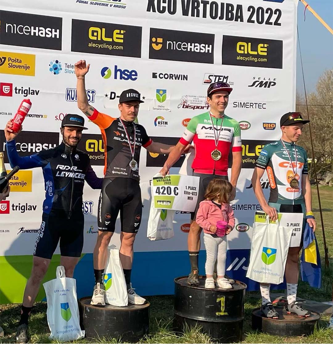 Podium for Gregor Raggl at the UCI C1 XCO in Vrtojba, Slovenia