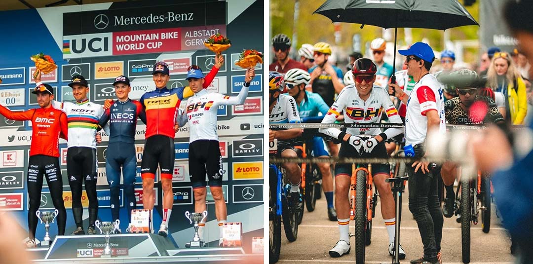 Podium for David Valero at the UCI World Cup in Albstadt