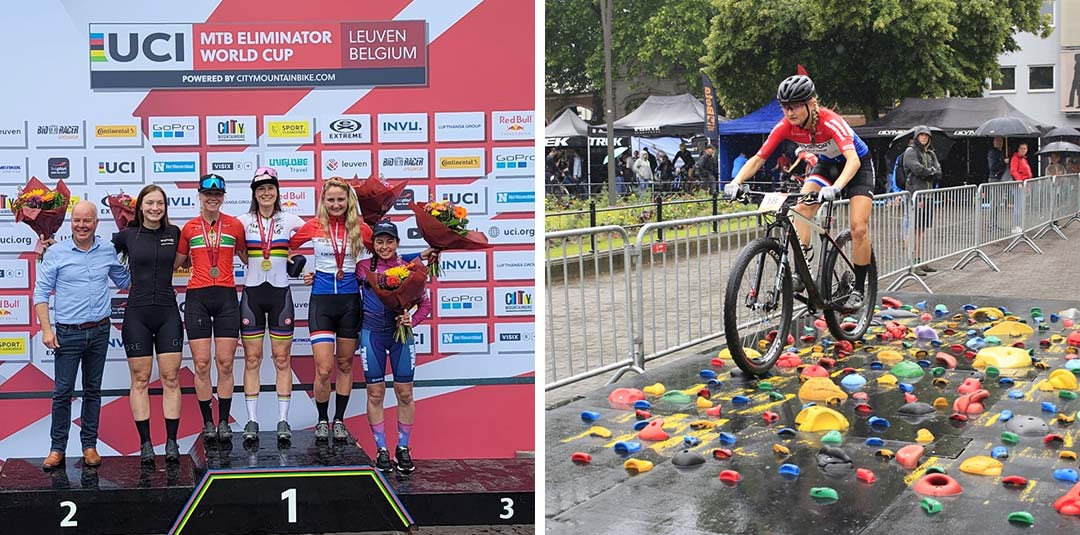 Podium for Didi de Vries at the UCI Eliminator World cup in Leuven
