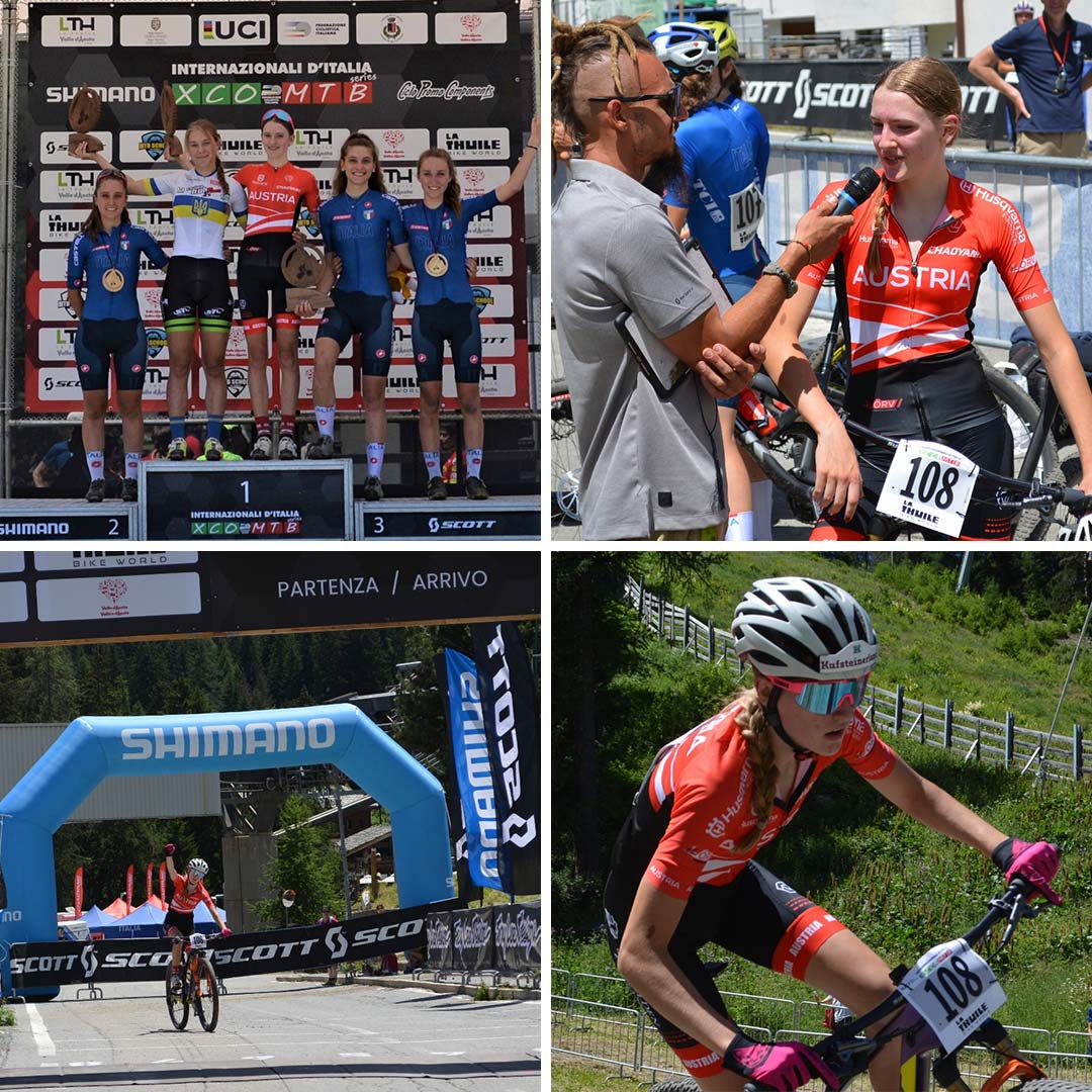 Katrin Embacher wins the UCI Junior Series in La Thuile