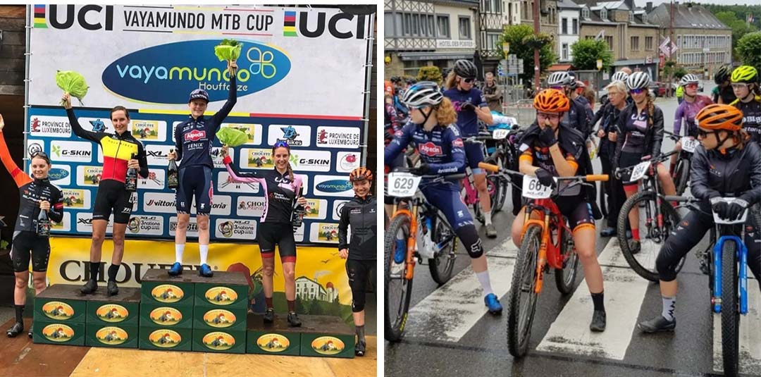 Podium for Sophie von Berswordt and Kim Ames in Houffalize