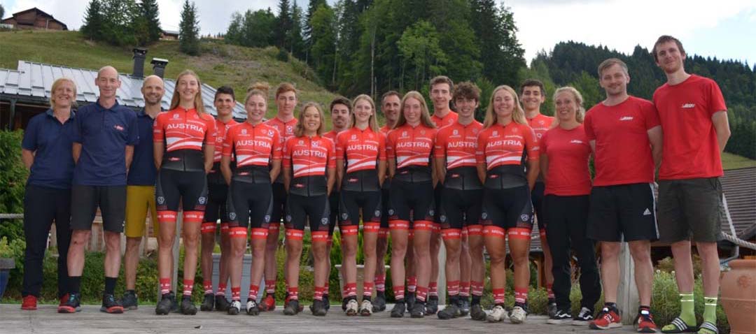 Team Austria at the UCI World Championships in Les Gets