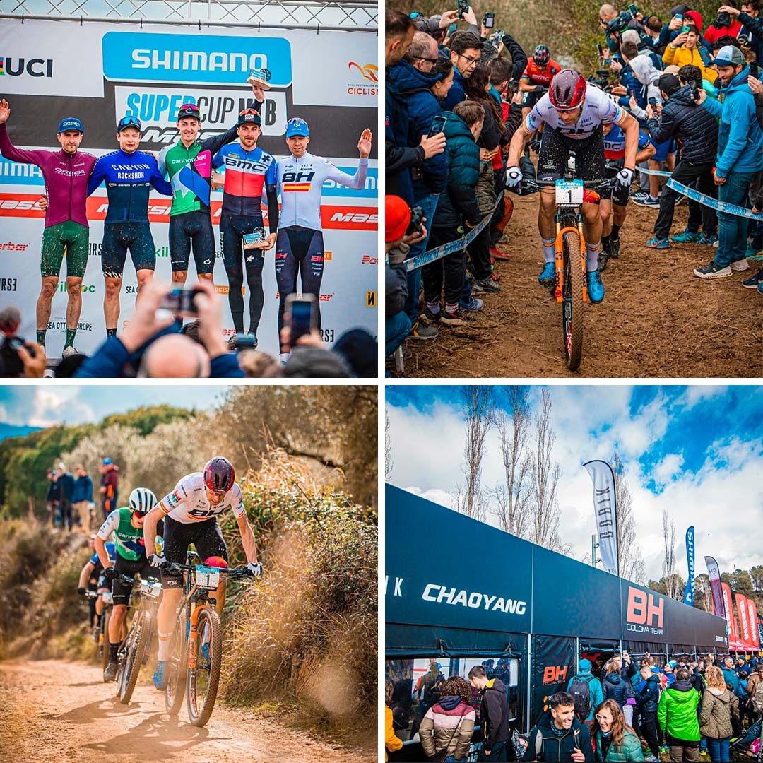 Podium for David Valero at the Shimano Super Cup in Banyoles
